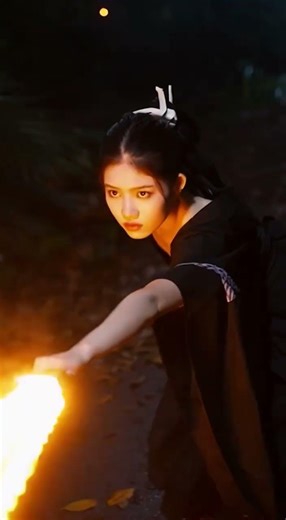 Emberblade 🔥 Fire Blade Dance in the Night Jungle | Cinematic #shorts #shortsviral