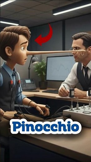 🤥 The Honest Truth: Pinocchio vs. Lie Detector | Sketch #darkhumor #shortfilm #funny #pinnochio