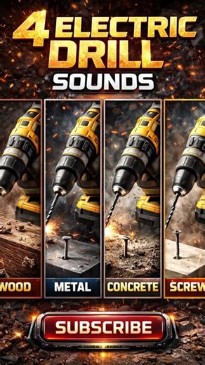 Four Different Drill Sounds (Realistic Tool SFX)