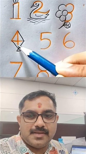 Numbers into Art👌🖌️Using Numbers 💫 കൊള്ളാലോ 💥#drawing #art #ytfeed #shorts #yt #ytshorts
