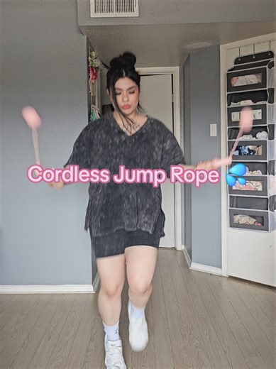 Such a solid fitness piece.🔥 This cordless jump rope gives you an intense cardio workout without needing a big space — and it tracks your jumps, time, and calories so you actually see your progress.🙌🏼 Add this to your routine and level up your cardio game today. 💪 #cardioworkout #jumprope #cordlessjumprope #fitnessjourney #tiktokshopstockup
