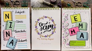 # 7 DIY Front Page Ideas | Assignment Front Page & Notebook Cover Design | For School Project #nhuandaocalligraphy #frontpageideas #bulletjournal | Nhuan Dao Calligraphy