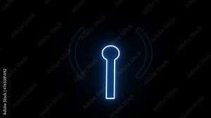 Wi-Fi icon animation. Wireless icon searching to connect to a wi-fi network to get Internet access. 4K Video motion Animation.