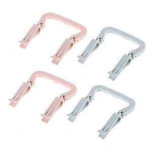 8 Pack Small Trash Can Clips with Handle Non-Slip Trash Bags Clamp Holder Fastener for Bathroom Trash Can Wastebasket Garbage Can Toilet Vanity Waste Basket Office Bedroom Trash Bin