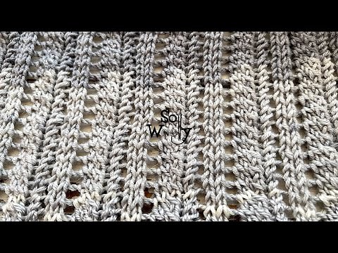 How to knit an Easy Lace Ladder in two rows (English and Continental style) - So Woolly