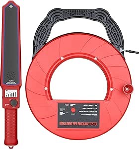 Pipe Blockage Locators IP67 Waterproof Underground PVC Pipe Locators Sensor Diagnostic tool Scanner 512hz Receiver,Water Pipe Blockage Detector Instrument Metal Wall Scanner Plumbing Tool Locator,30M