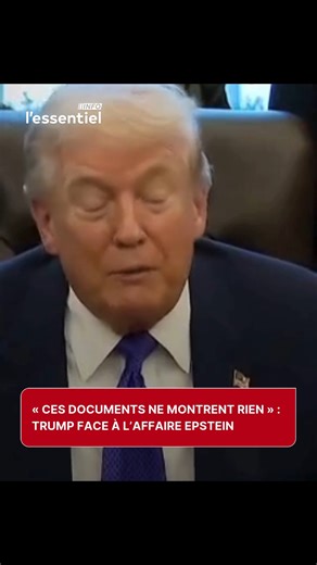 L'essentiel Info on Instagram: "« Ces documents ne montrent rien » : Trump face à l’affaire Epstein Découvrez plus : Donald Trump a déclaré que les nouveaux documents rendus publics par le Department of Justice dans le cadre de l’affaire Jeffrey Epstein ne l’incriminent pas, mais, au contraire, le disculpent. Selon lui, ces révélations vont à l’encontre des attentes de la gauche radicale. S’exprimant samedi 31 janvier devant les journalistes à bord d’Air Force One, lors d’un déplacement de Washi