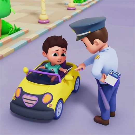Learn traffic rules while singing! 🚦 #nurseryrhymes #kids #safety #shorts