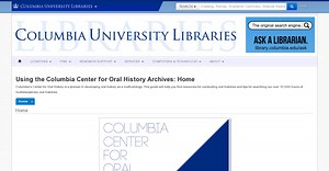 Research Guides: Oral History Archives at Columbia Research Guide: Oral History Collections & Databases