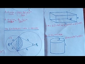 20 FORMULAE FOR CALCULATING THE AREA OF DIFFERENT FIGURES