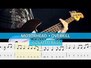 [isolated bass] Motorhead - Overkill / bass cover / playalong with TAB