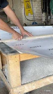 Listen to the satisfying sounds of the process as this laminate table comes together!