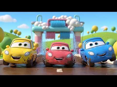 Muddy Cars Race to the Car Wash | Fun Toy Vehicle Challenge for Kids 🚗💦🏁