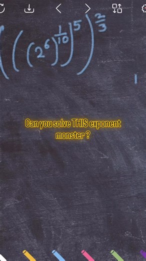 Exponent Trick | Simplifying Exponents the Easy Way! | Power of a Power Trick. #maths #educational