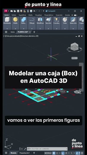 How to model a Box in AutoCAD 3D | BASIC AUTOCAD COURSE 58