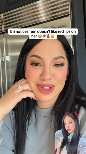Bri notices fern doesn’t like red lips on her 😭💋💄😩 #fypシ゚viral #fyppppppppppppppppppppppp #fern #brianamurillo #murillotwins