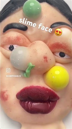slime face woow follow for more 😍❤️❤️#youtubeshorts#asmrvideo
