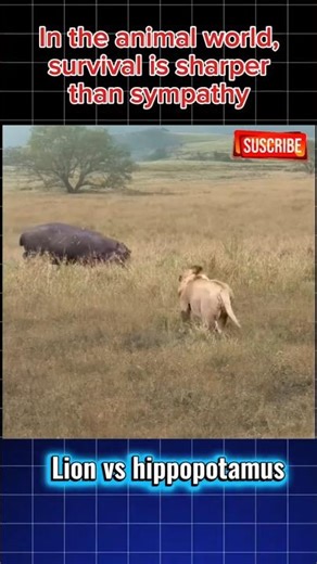 “Silent Lion Stalks a Hippo—Then Jumps on Its Back!”