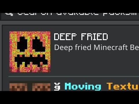 Deep fried texture pack with sounds mcpe 1.26+ & 1.21+