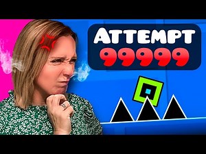 TRICKS MOM TRIES GEOMETRY DASH!