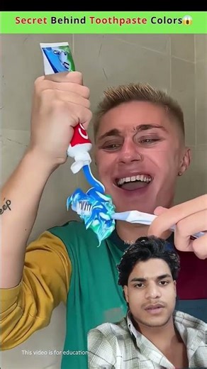 Why Are There Colors in Toothpaste?😱#shortsfeed #shortvideo #viralshort #shorts