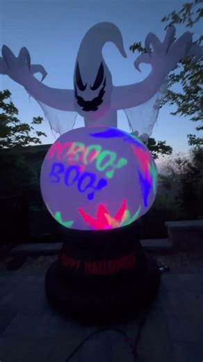 Prototype ghost on globe inflatable #halloween #halloweendecor