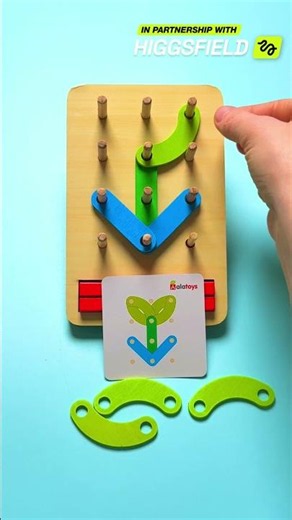 Colorful Pegboard Adventures! 🌈 Crafting Shapes with Little Hands