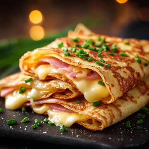 French Savory Cheese & Ham Crepes Recipe | Easy Digital Download, Family Favorite, Brunch Ideas, Food Recipes, Instant PDF Recipe Card - Etsy