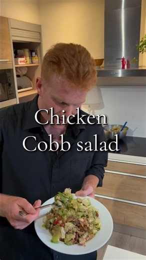 Chicken Cobb salad 🥬 #cooking #food #highprotein
