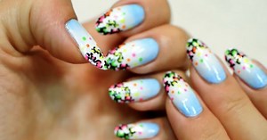How To Make Gradient Floral Neon Nails