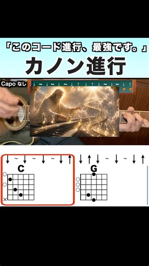 『カノン進行』泣ける曲、全部この流れ #弾き語り #ギター #カノン進行