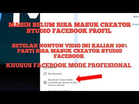 Cara keluar dari meta business suite dan Pindah ke creator studio Facebook profil