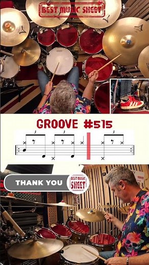 🥁 Drum Beat for Beginners #515 | Easy Drum Beat #515 | Learn Drum Beat | How to Play Drum Beat