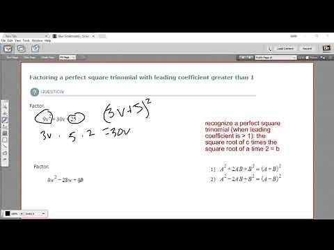 Factoring a perfect square trinomial with a leading coefficient greater than 1