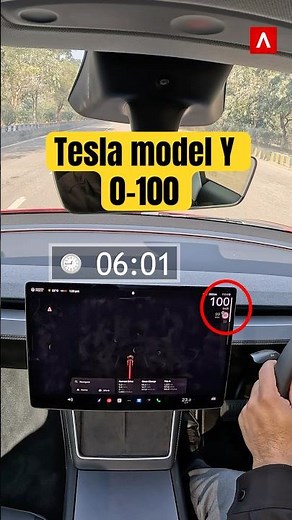 Tesla model Y 0-100 test #shorts #teslamodely #tesla #ytshorts