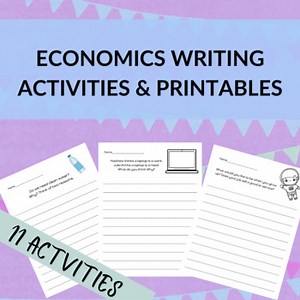 Economics Writing Activities/Exit Tickets/Printables