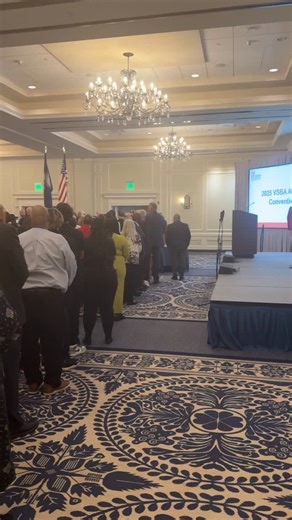 Caroline High School JROTC on Instagram: "Our color guard posted the colors for the VSBA (Virginia School Boards Association) 2025 Annual Conference (Lead Guard: Sergeant Lilian Allen / Nationals:Command Sergeant Major Sariah Harrison / State:Captain Haley Bowman / Trail Guard: Staff Sergeant Addisyn Shanle / And the Colors NCOIC (Noncommissioned Officer In Charge) Sergeant Major Cadence Rehbein."