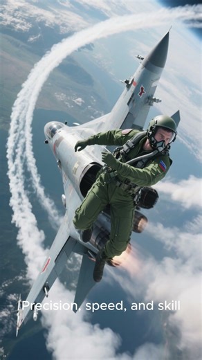 “Up Close with Su-35C: Pilot Executes High-Speed Maneuver”