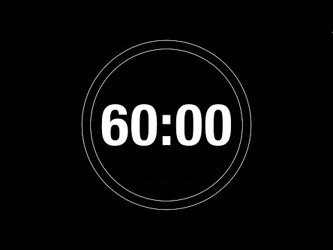 60 Minute Timer - 3600 Second Timer Countdown with progress ring (4K)