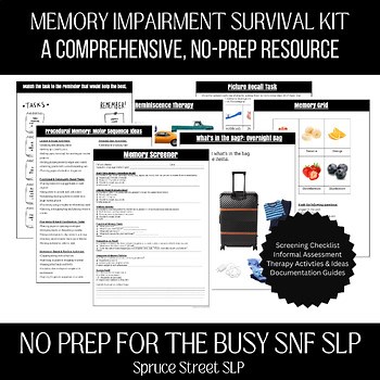 Memory Survival Kit – Speech Therapy for SNF, Dementia, & Cognitive Therapy