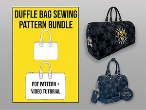 Duffle Bag Sewing Pattern Bundle for Beginners-experts PDF Downloads With Video Tutorial, Two Sizes - Etsy