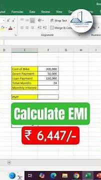 Calculate EMI in Excel | PMT Formula in Excel 🔥