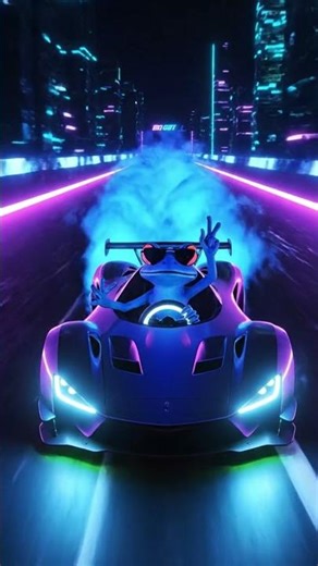 “Bro Frog’s Neon Track Spin