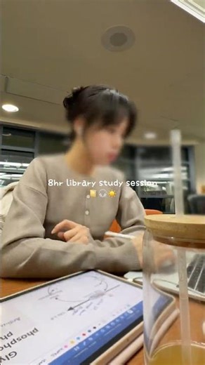 8hr library study session 📔🎧☀️| motivation, timelapse
