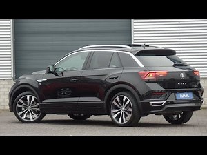 Volkswagen NEW T-roc R-line 4x4 2019 Deep Black Pearl 19 inch Suzuka walk around & detail inside