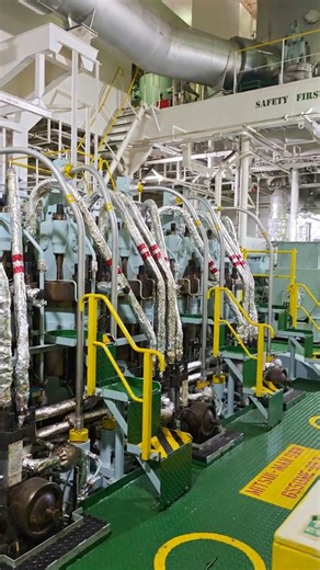 Engine Room Power ⚙️ Massive Ship Engines in Action at Sea 🌊