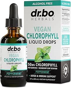Chlorophyll Liquid Drops Body Detox - Vegan Liquid Chlorophyll Drops Odor Cleanse Supplement, Energy & Immune Support, Internal Deodorant, Body Deodorizing Supplement - Natural Deodorant Water 2 oz