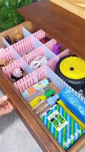 Adjustable Drawer Dividers ✨ Genius Storage Hack | #Shorts