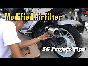 Modified Air Filter to Honda Click 125i (Universal) Sc project pipe