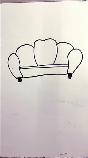 Couch Drawing | Easy Sofa Sketch Tutorial